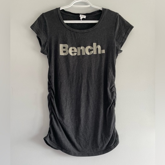 Bench Charcoal Gray Tee with Synched Side Design and Sparkly Logo - Picture 2 of 5